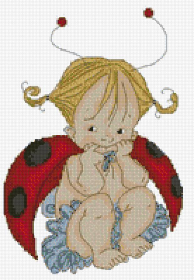 Божья коровка - девочка, божья коровка, метрика, дети - предпросмотр