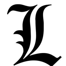 Схема вышивки «Тетрадь Смерти - L»