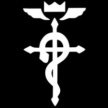 Схема вышивки «Стальной алхимик - эмблема (белая)»