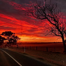 Схема вышивки «закат»