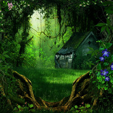 Схема вышивки «заброшенный домишко»