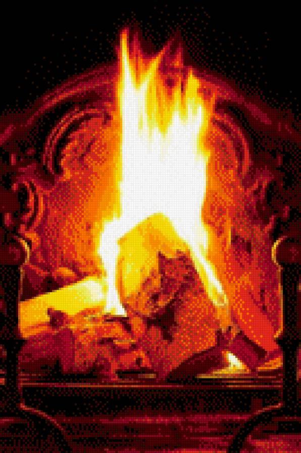 Огонь (Сборник № 4) - костер, огонь, дрова, коричневый - предпросмотр