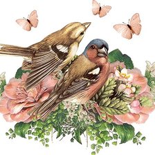 Схема вышивки «птицы»