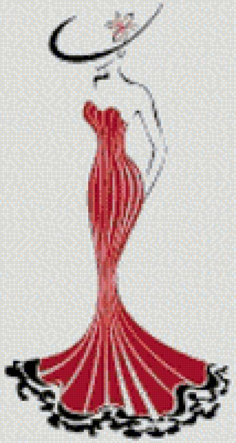 Дама в красном - девушка, женщина - предпросмотр