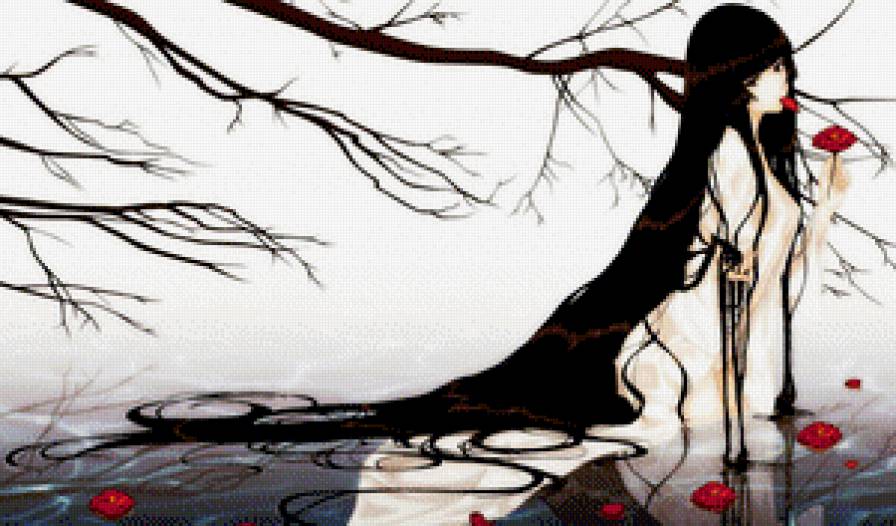 Красавица - девушка, гейша - предпросмотр