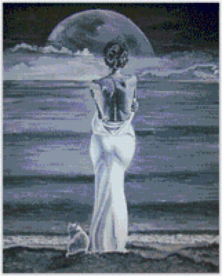 Девушка - море, женщина, девушка - предпросмотр