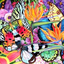 Схема вышивки «бабочки 5»