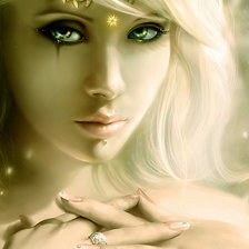 Схема вышивки «девушка-фэнтези»