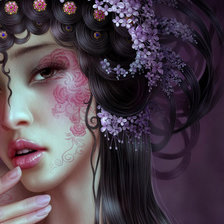 Схема вышивки «девушка-фэнтези»