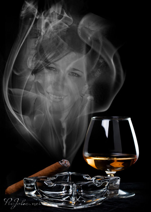 Сигара с коньяком - натюрморт - оригинал