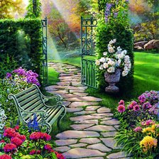 Схема вышивки «Садовая калитка»