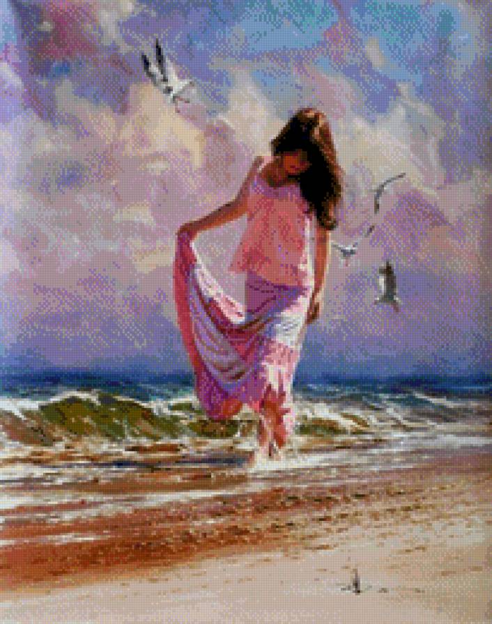 на море - юность, море, вода девушка, лето - предпросмотр