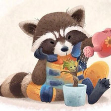 Схема вышивки «Ракета и Грут»