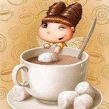 Схема вышивки «кофейная феечка»