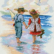 Схема вышивки «дети у моря1»