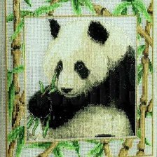 Схема вышивки «панда»