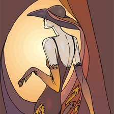 дама у окна