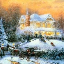 Схема вышивки «зима»