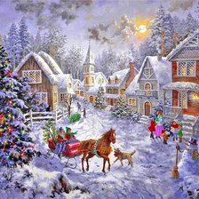 Схема вышивки «зима»