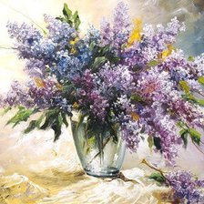 Схема вышивки «букет сирени»