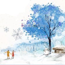 Схема вышивки «зима»