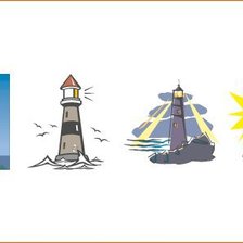 Схема вышивки «маленькие маяки»