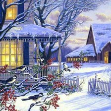 Схема вышивки «зимнее»