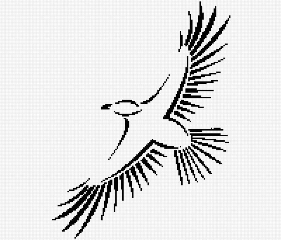 Орел - орел, монохром - предпросмотр