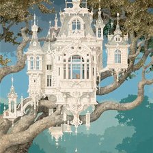 Схема вышивки «Дворец на ветвях»