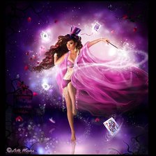 девушка с картами