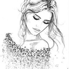 Схема вышивки «девушка»