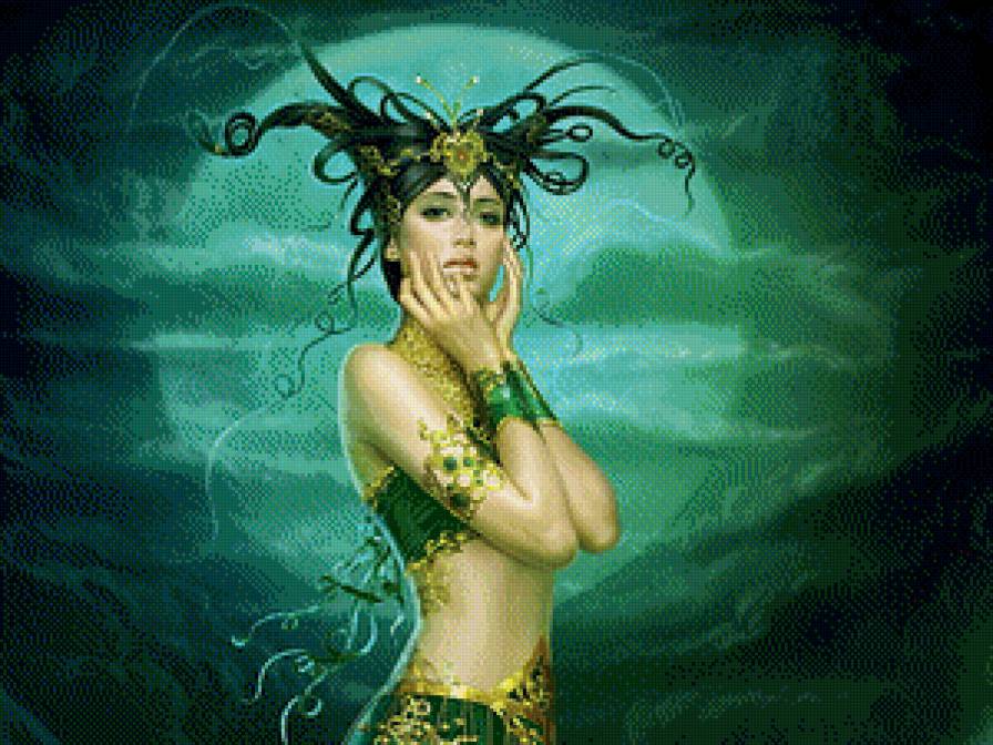 девушка в зеленом - девушки, женщины - предпросмотр