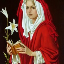 Схема вышивки «портрет с цветами»