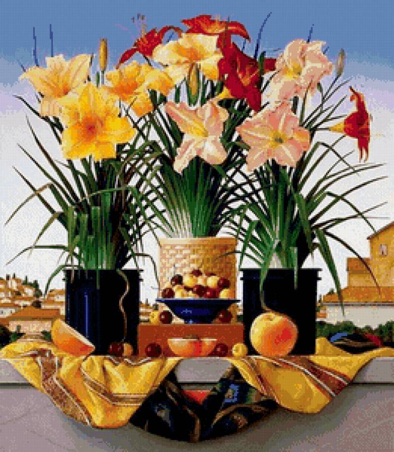 натюрморт с цветами - цветы, букет, натюрморт - предпросмотр