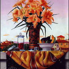 Схема вышивки «натюрморт с цветами»