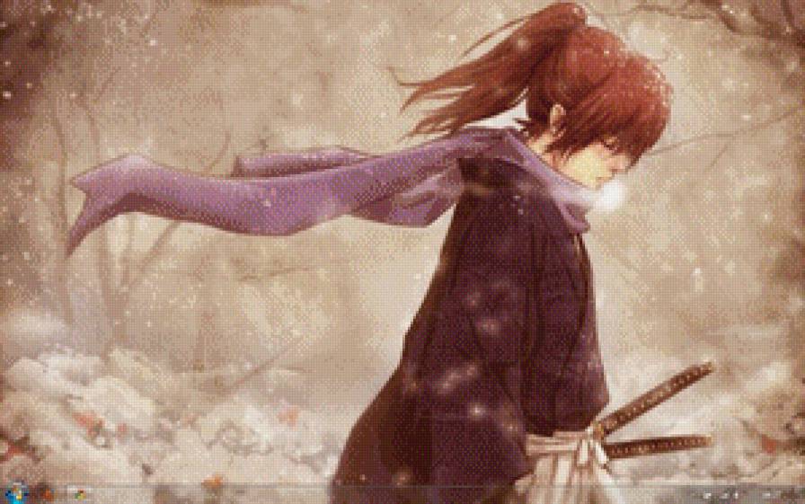 Кенси - аниме, самурай икс, парень, самурай - предпросмотр