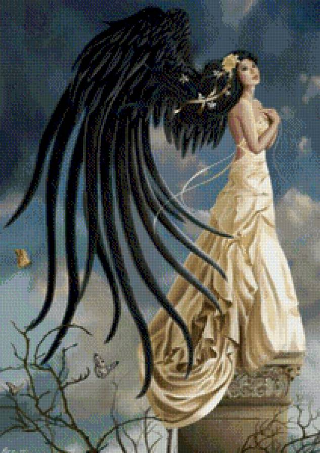 Желтая хризантема (феи Нене Томас) - нене томас, сумерки, хризантема, фея, девушка - предпросмотр