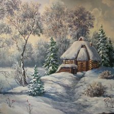 Схема вышивки «домик»