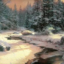 Схема вышивки «зимний лес»