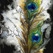 Схема вышивки «перо павлина»