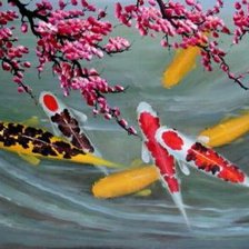 Схема вышивки «Карпы триптих ч.2»