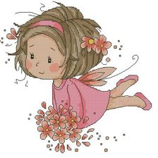 Схема вышивки «Метрика для девочки»