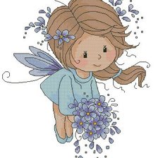 Схема вышивки «Метрика для девочки»