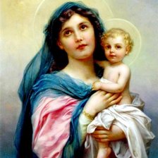 Схема вышивки «мадонна с младенцем»