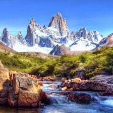 Схема вышивки «Красота гор.»