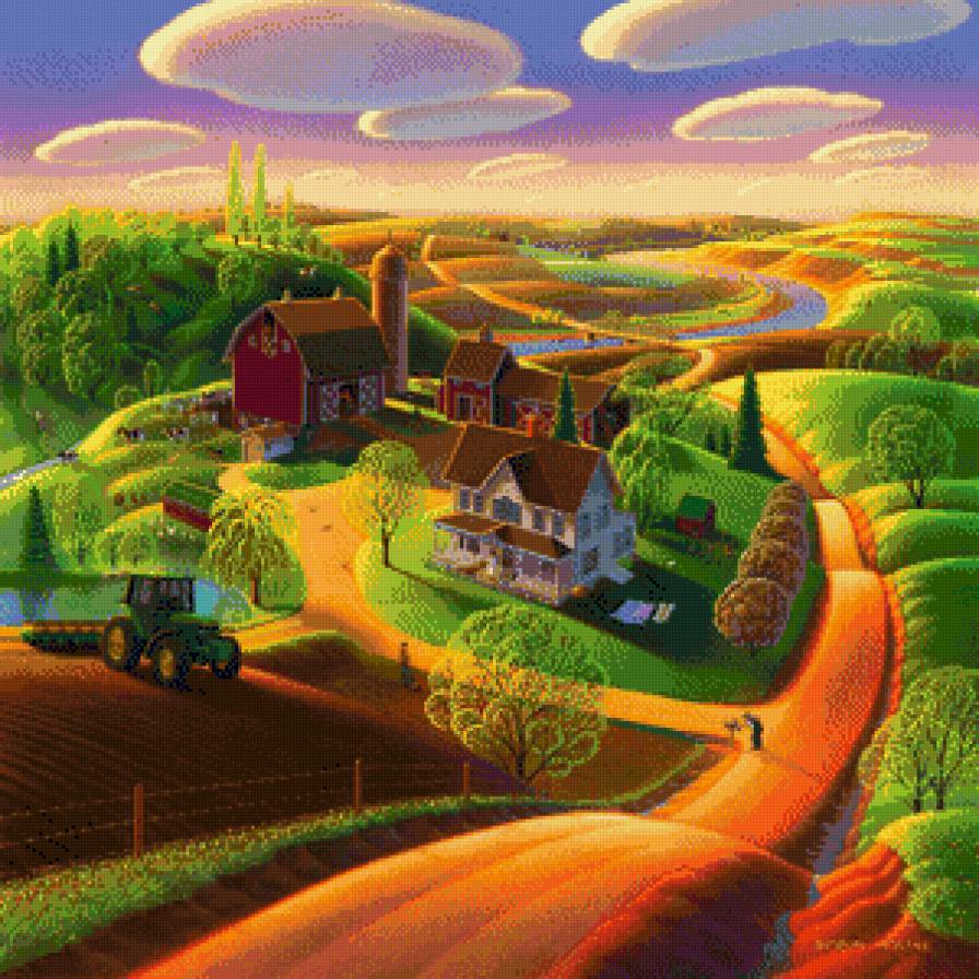 Spring on the farm - весна, художник robin moline, ферма - предпросмотр