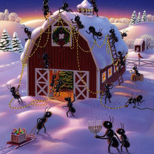 Схема вышивки «Christmas Decorator Ants»