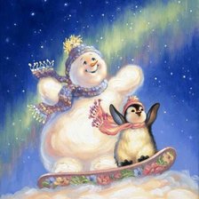 Снеговик и пингвин