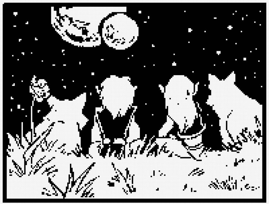 двое - луна, эльфы, вол, лесные всадники, звездочет, ночь, рубака, луны - предпросмотр