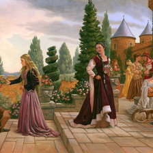 Схема вышивки «продавец цветов»